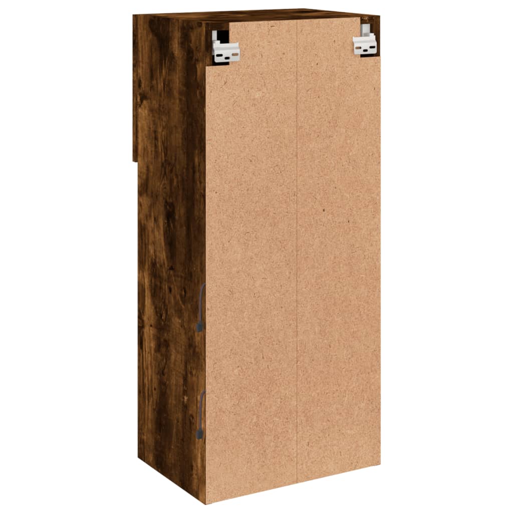 TV ormarić s LED svjetlima boja dimljenog hrasta 40,5x30x90 cm