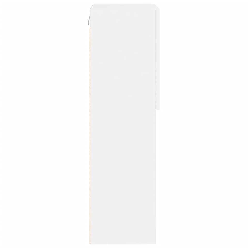 TV ormarić s LED svjetlima bijeli 40,5x30x102 cm