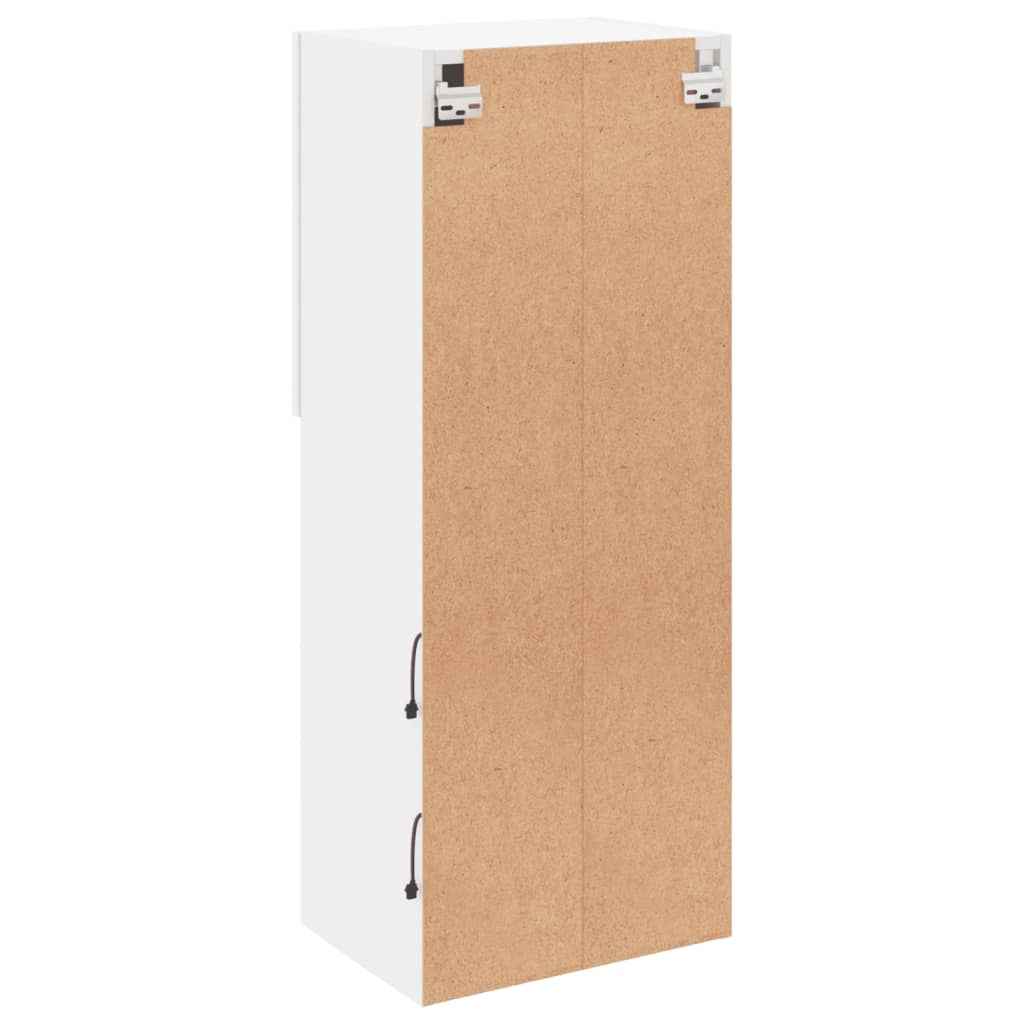 TV ormarić s LED svjetlima bijeli 40,5x30x102 cm