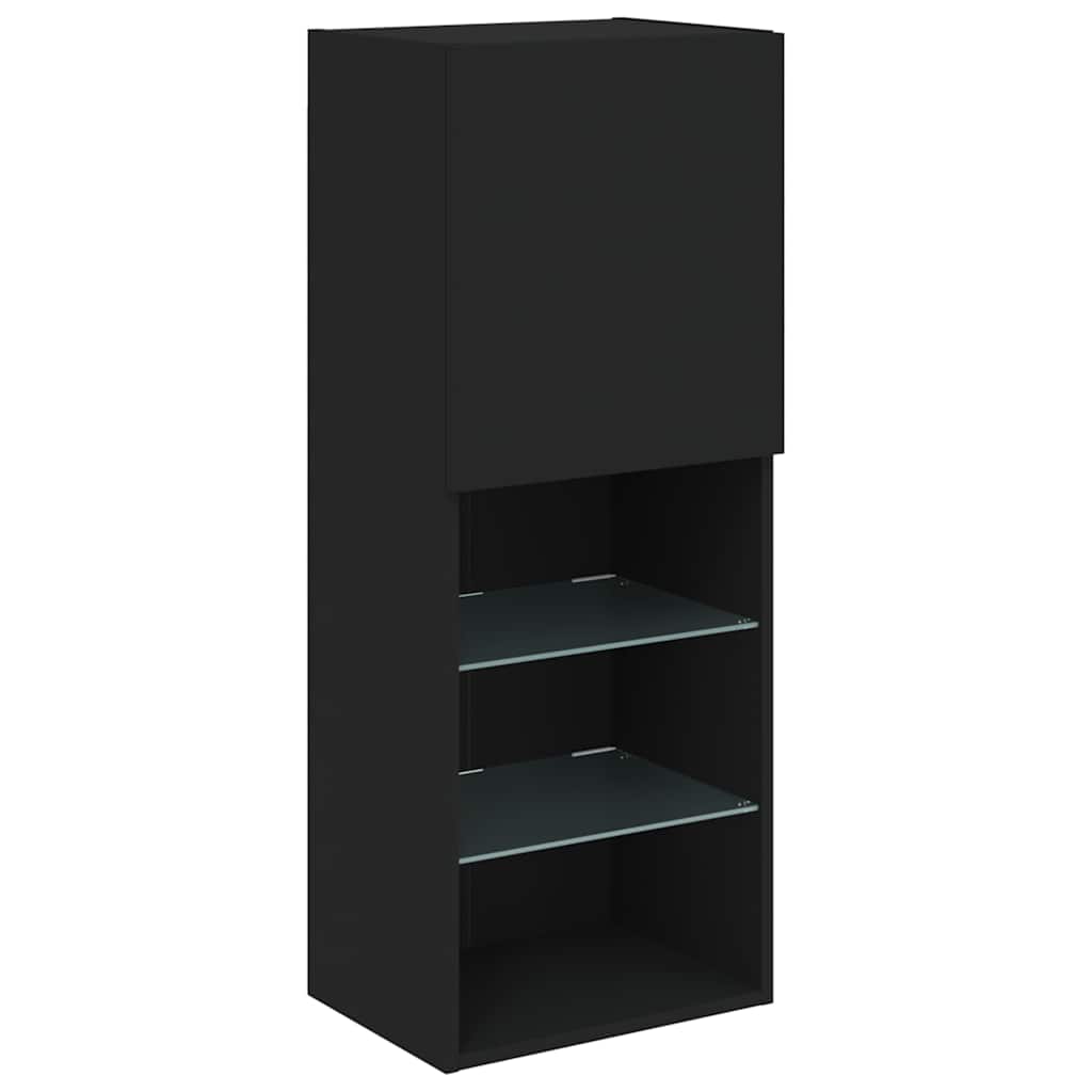 TV ormarići s LED svjetlima 2 kom crni 40,5x30x102 cm