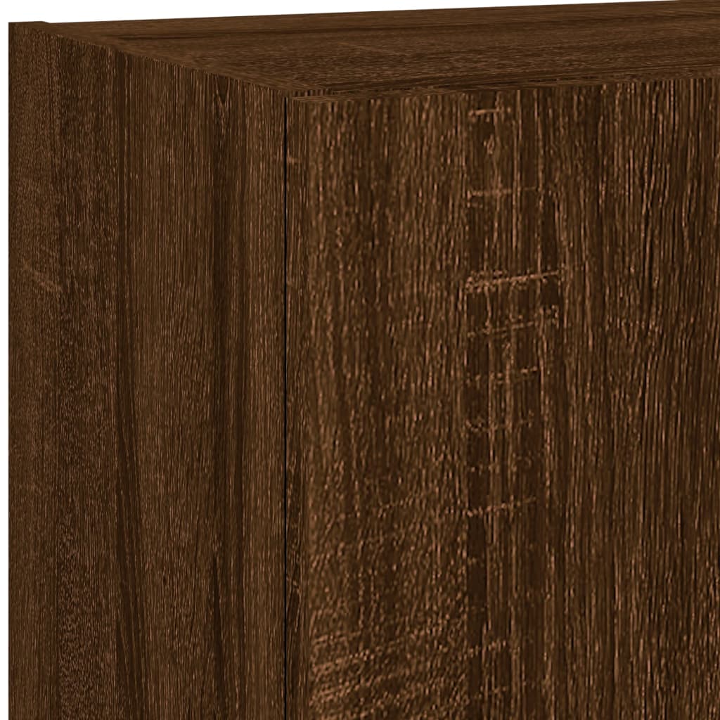 TV ormarić s LED svjetlima boja smeđeg hrasta 40,5x30x102 cm