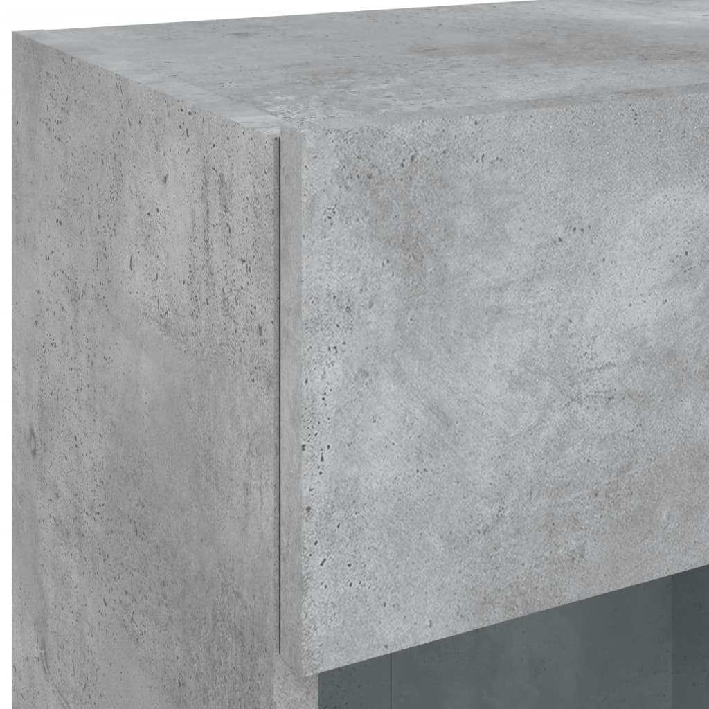 TV ormarić s LED svjetlima siva boja betona 40x30x60,5 cm