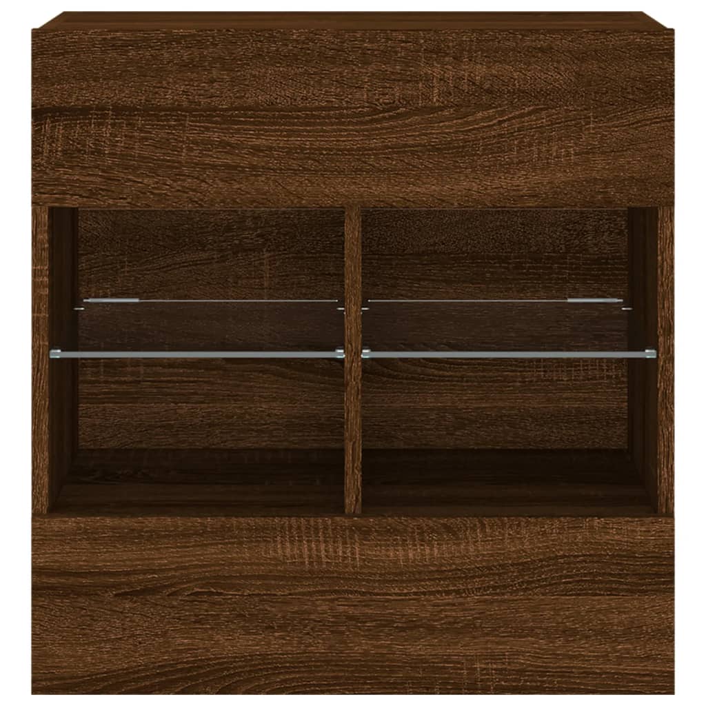 Zidni TV ormarić s LED svjetlima boja hrasta 58,5x30x60,5 cm