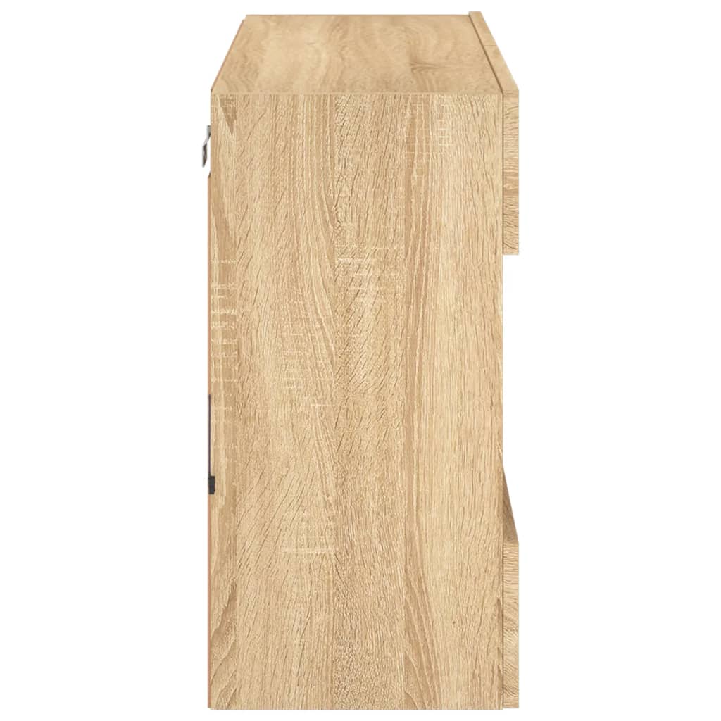Zidni TV ormarić s LED svjetlima boja hrasta 78,5x30x60,5 cm