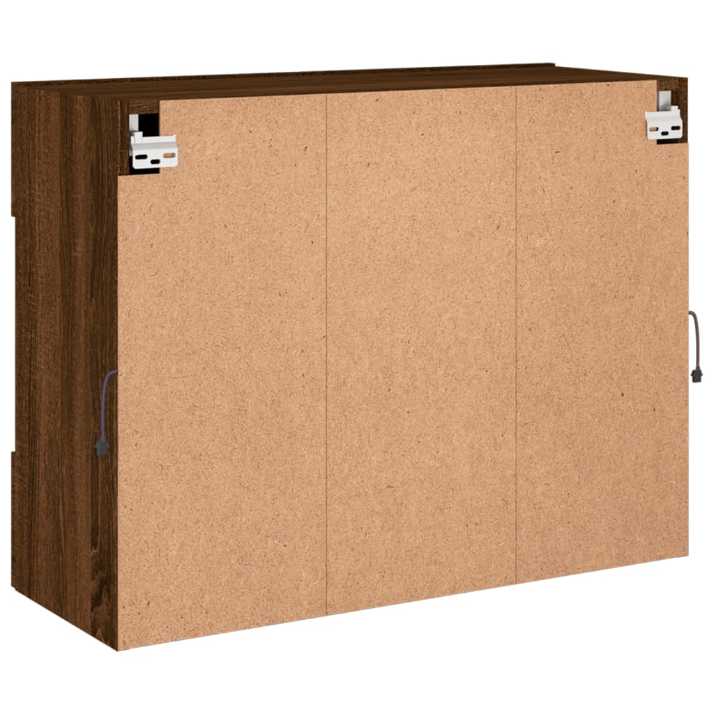 Zidni TV ormarić s LED svjetlima boja hrasta 78,5x30x60,5 cm