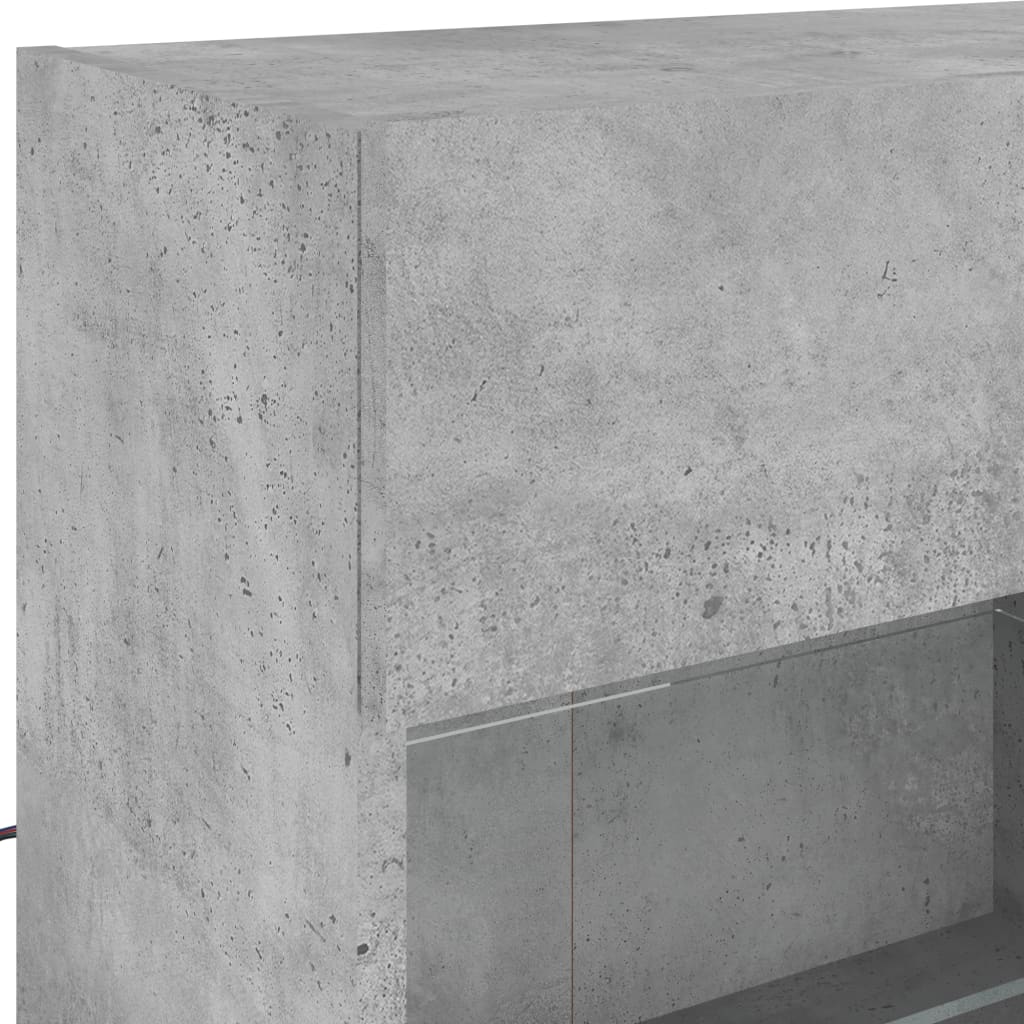 TV ormarić s LED svjetlima siva boja betona 98,5x30x60,5 cm