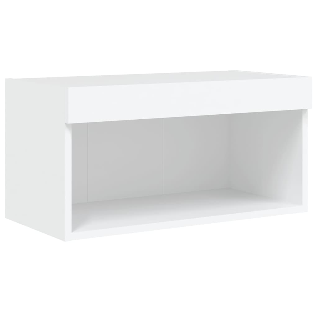 TV ormarić s LED svjetlima bijeli 60 x 30 x 30 cm