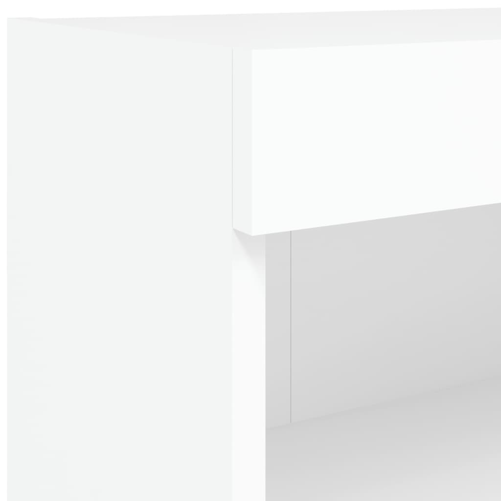 TV ormarić s LED svjetlima bijeli 60 x 30 x 30 cm