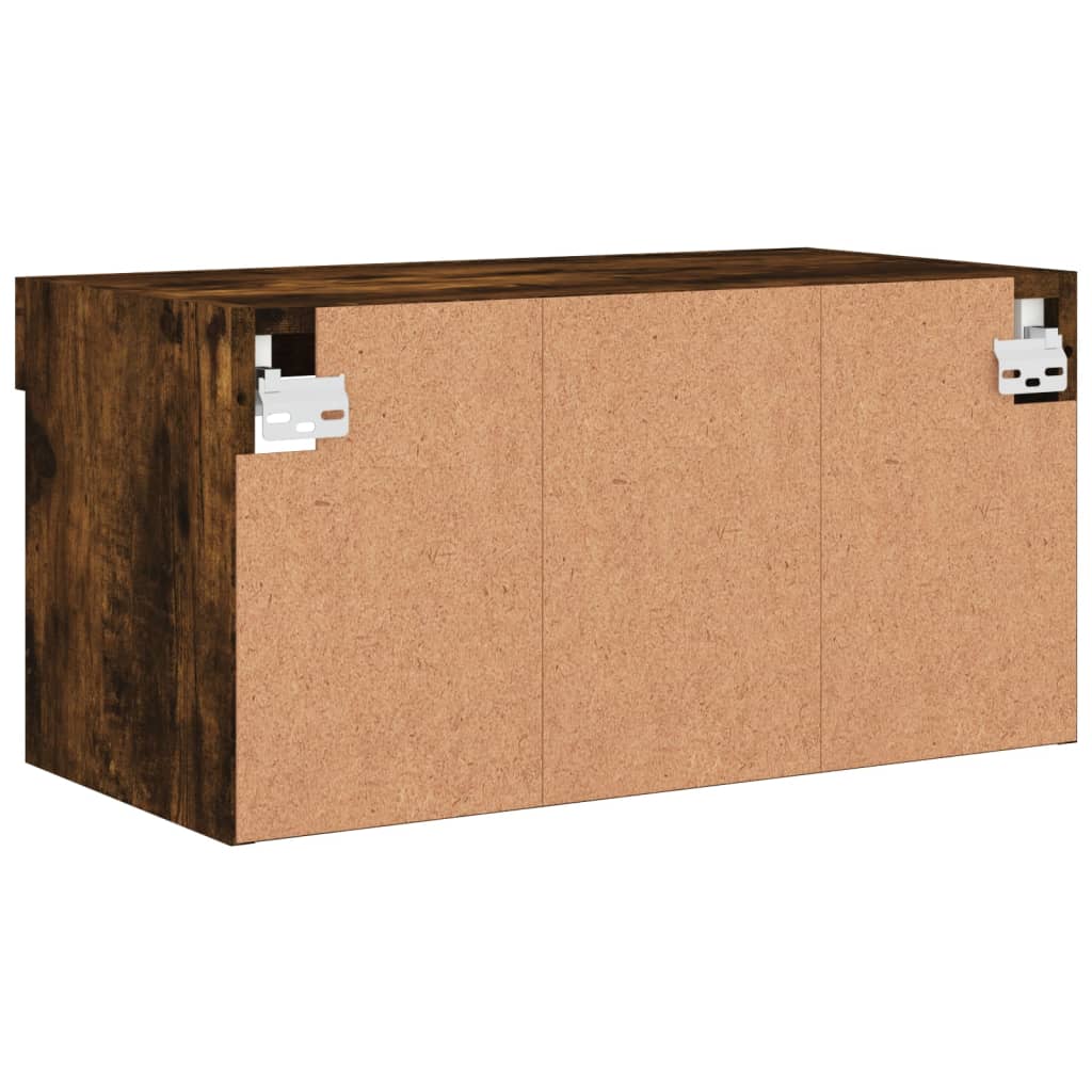 TV ormarić s LED svjetlima boja dimljenog hrasta 60x30x30 cm