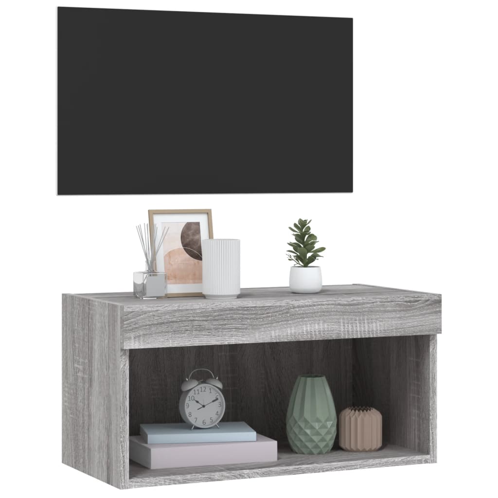 TV ormarić s LED svjetlima boja hrasta sonome 60x30x30 cm