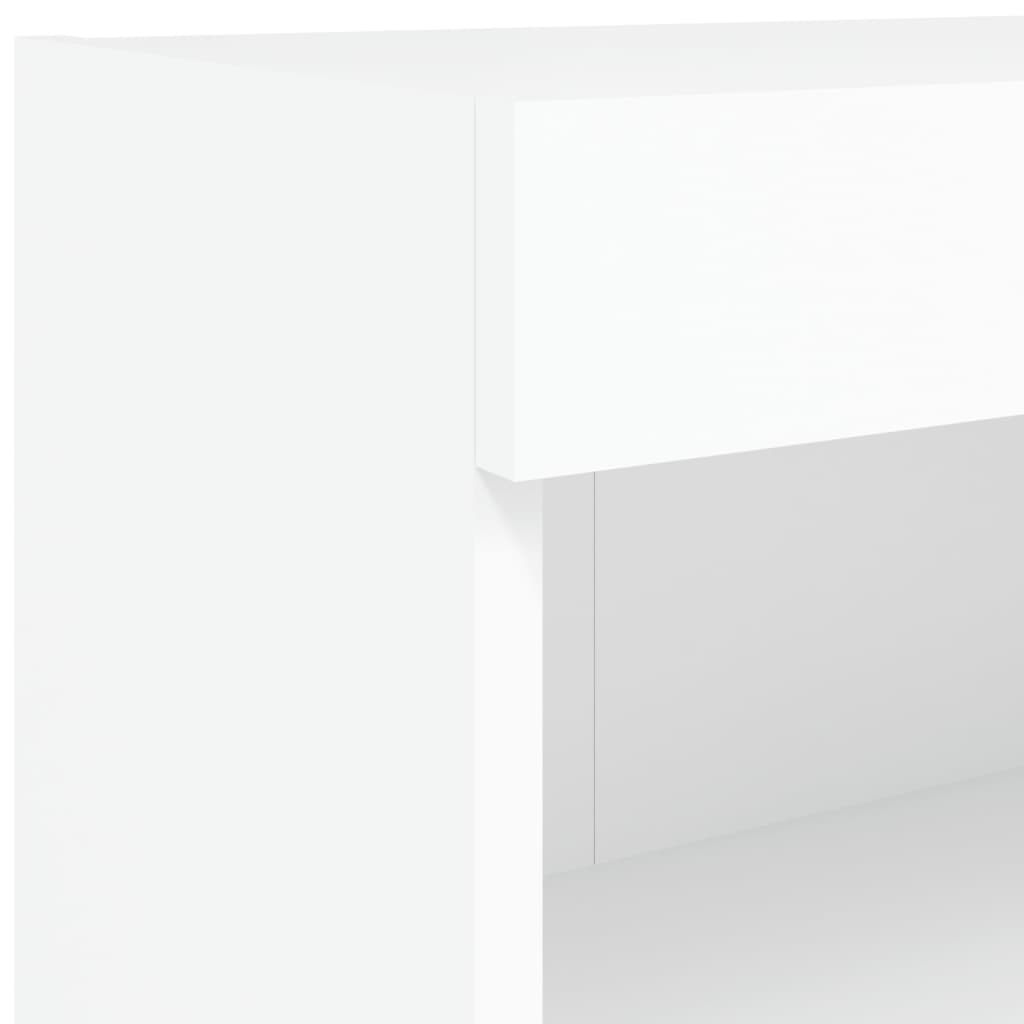 TV ormarić s LED svjetlima bijeli 80x30x30 cm