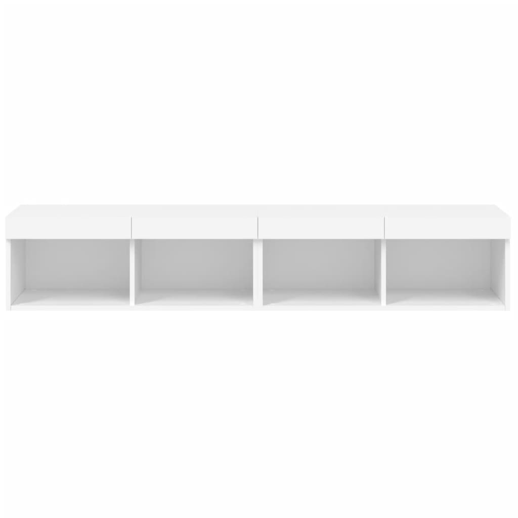 TV ormarići s LED svjetlima 2 kom bijeli 80x30x30 cm