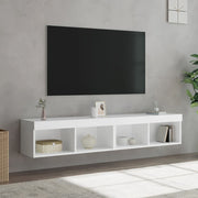 TV ormarići s LED svjetlima 2 kom bijeli 80x30x30 cm