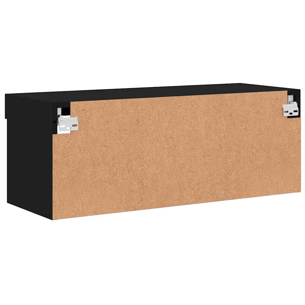TV ormarići s LED svjetlima 2 kom crni 80x30x30 cm