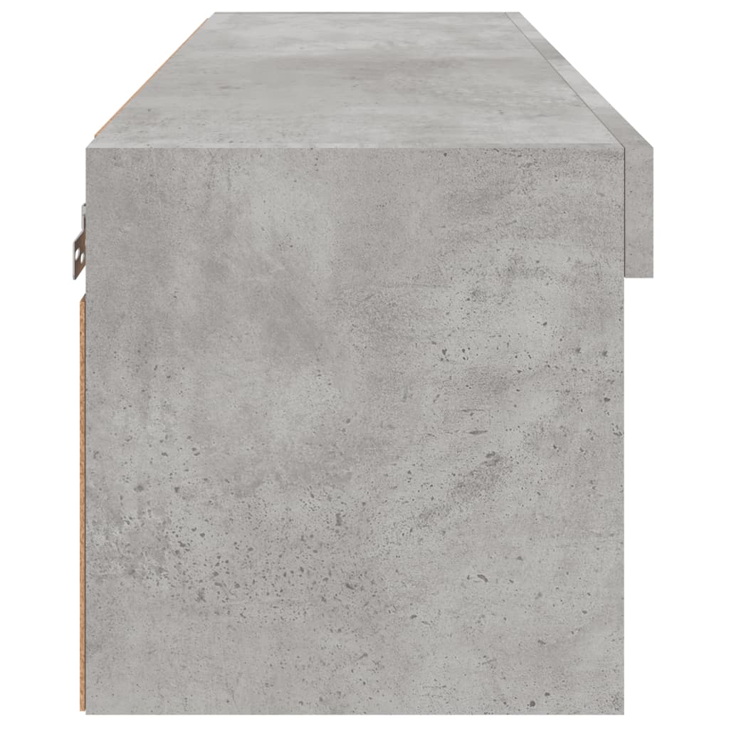 TV ormarić s LED svjetlima siva boja betona 80x30x30 cm