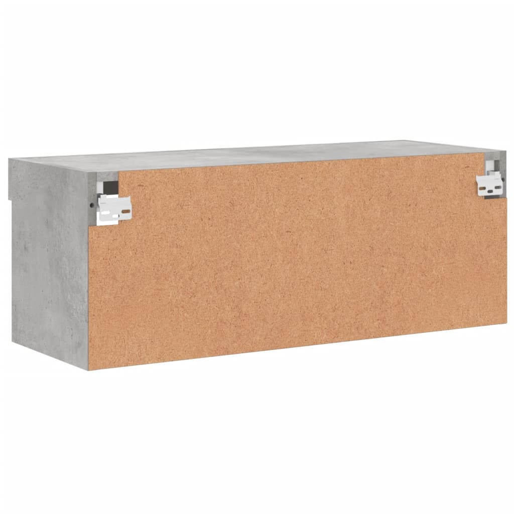 TV ormarić s LED svjetlima siva boja betona 80x30x30 cm