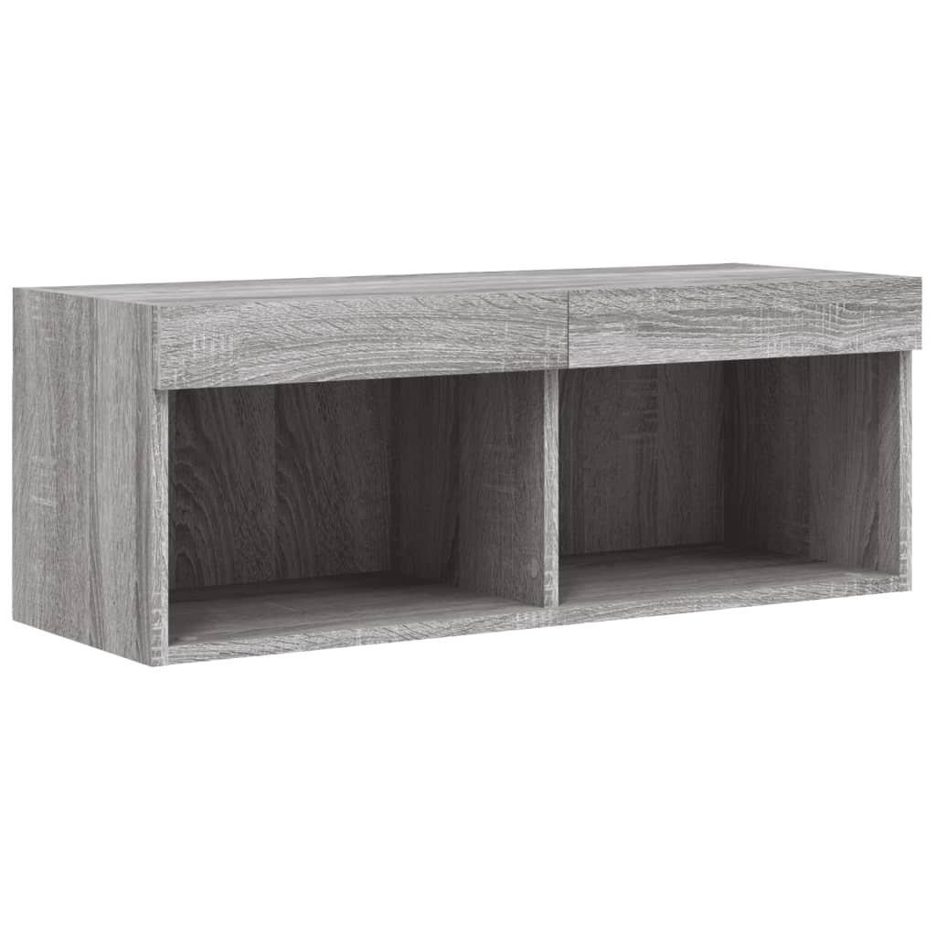 TV ormarić s LED svjetlima boja hrasta 80x30x30 cm