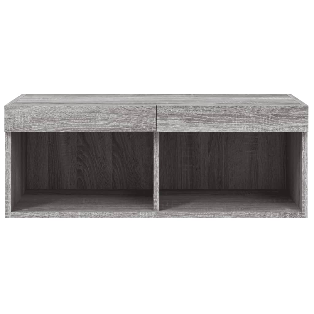 TV ormarić s LED svjetlima boja hrasta 80x30x30 cm