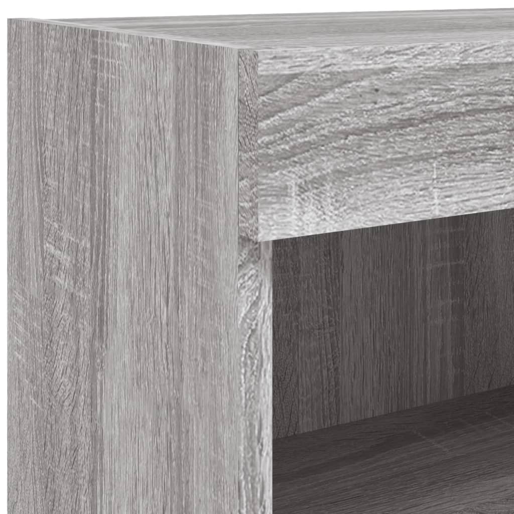 TV ormarić s LED svjetlima boja hrasta 80x30x30 cm