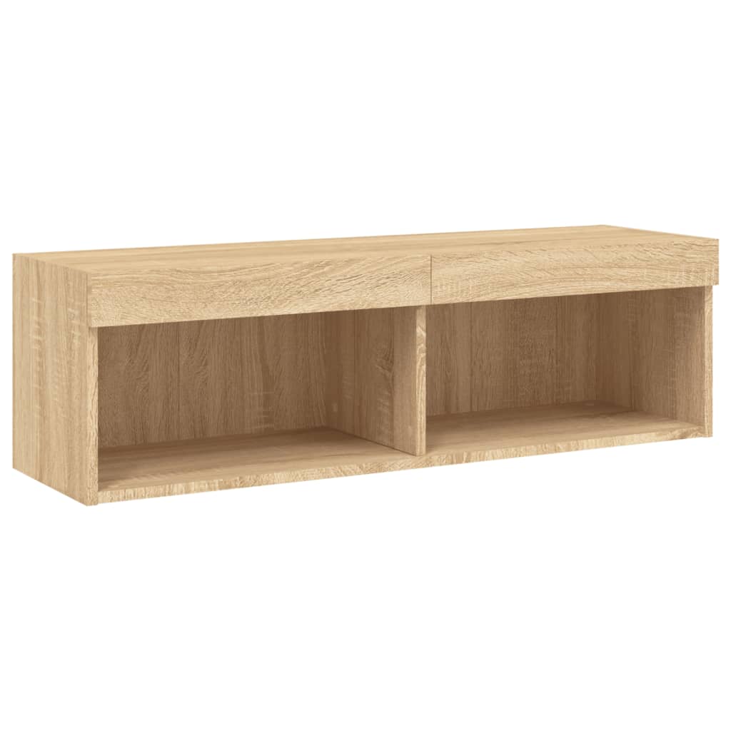 TV ormarić s LED svjetlima boja hrasta sonome 100x30x30 cm