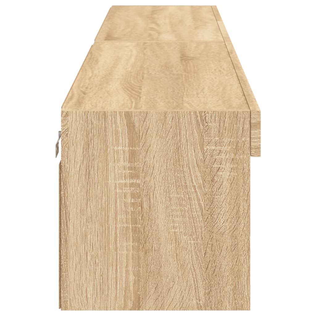 TV ormarići s LED svjetlima 2 kom boja hrasta 100x30x30 cm