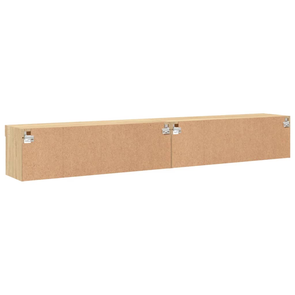 TV ormarići s LED svjetlima 2 kom boja hrasta 100x30x30 cm