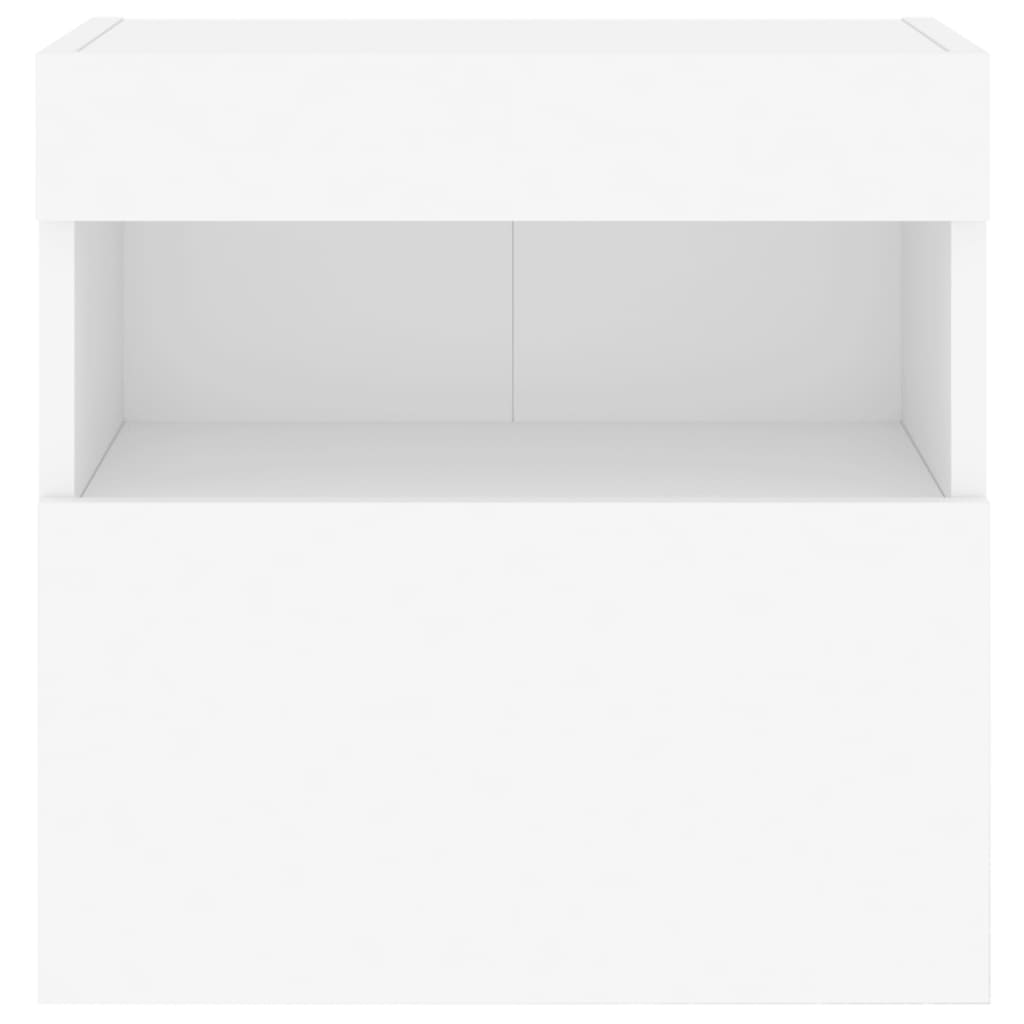 Zidni TV ormarić s LED svjetlima bijeli 40 x 30 x 40 cm