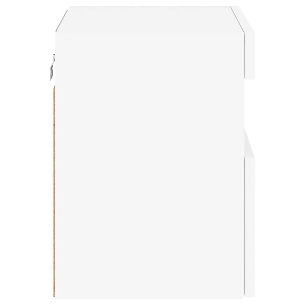 Zidni TV ormarić s LED svjetlima bijeli 40 x 30 x 40 cm