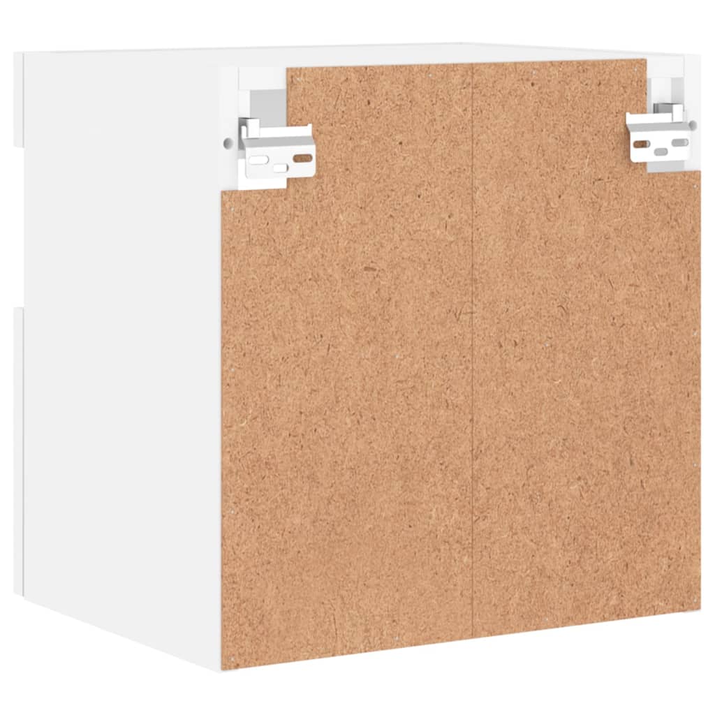 Zidni TV ormarići s LED svjetlima 2 kom bijeli 40x30x40 cm