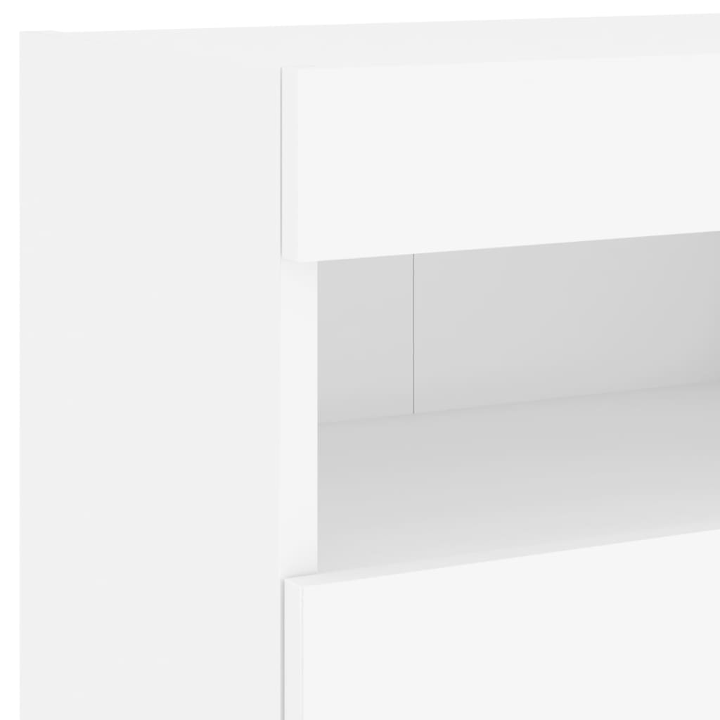 Zidni TV ormarići s LED svjetlima 2 kom bijeli 40x30x40 cm