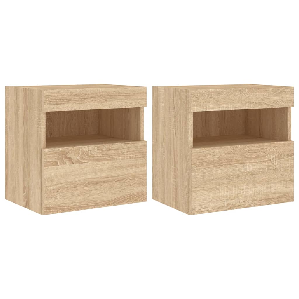 Zidni TV ormarići LED 2 kom boja hrasta sonome 40x30x40 cm