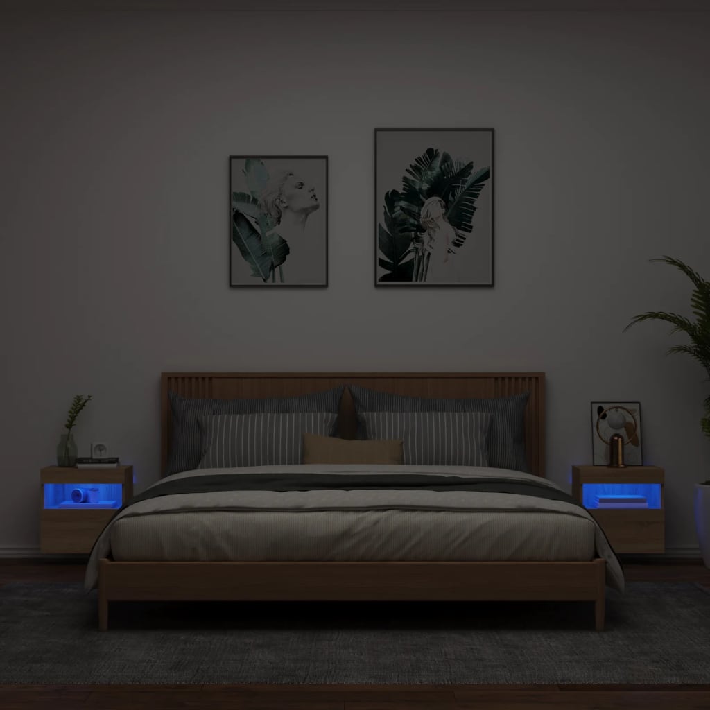 Zidni TV ormarići LED 2 kom boja hrasta sonome 40x30x40 cm
