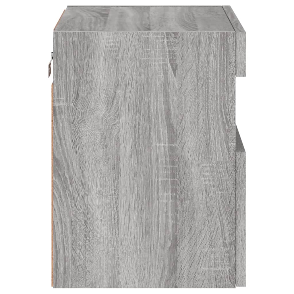 Zidni TV ormarić s LED svjetlima boja hrasta 40x30x40 cm