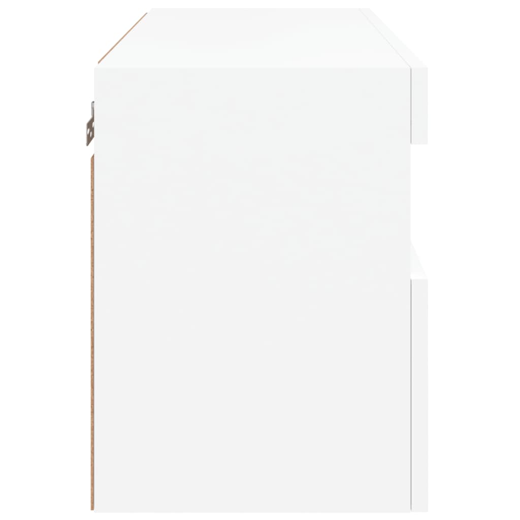 Zidni TV ormarić s LED svjetlima bijeli 60x30x40 cm