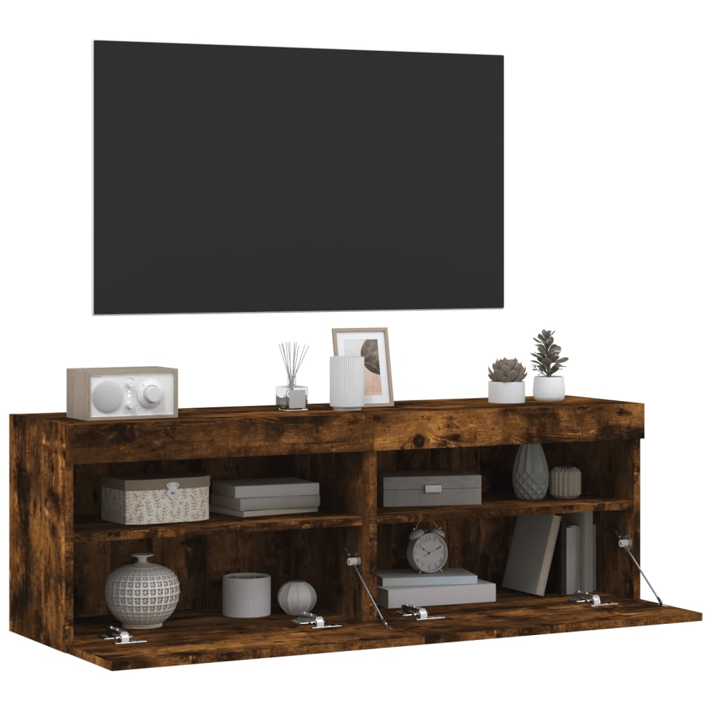 Zidni TV ormarići LED 2 kom boja hrasta 60x30x40 cm