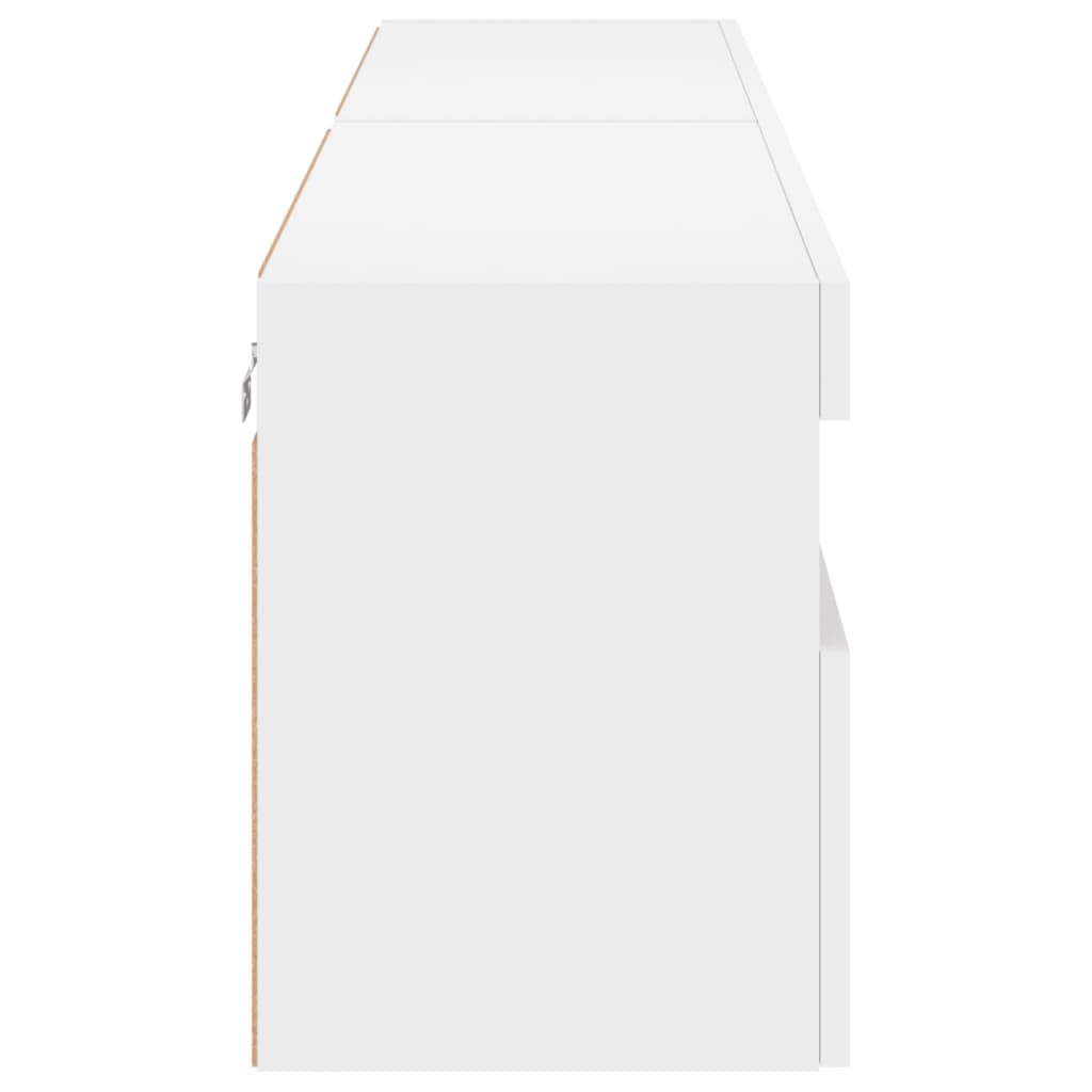 Zidni TV ormarići s LED svjetlima 2 kom bijeli 80 x 30 x 40 cm