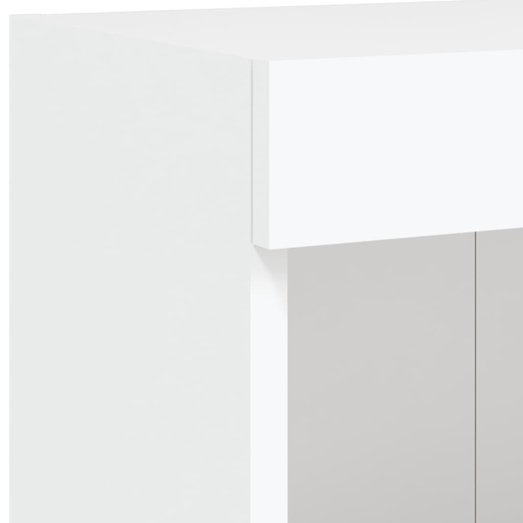 Zidni TV ormarić s LED svjetlima bijeli 100x30x40 cm