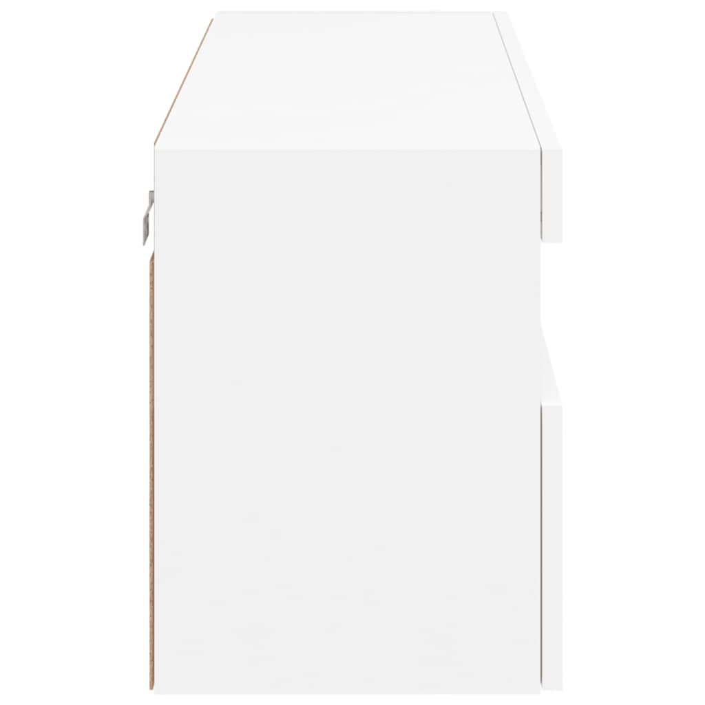 Zidni TV ormarić s LED svjetlima bijeli 100x30x40 cm