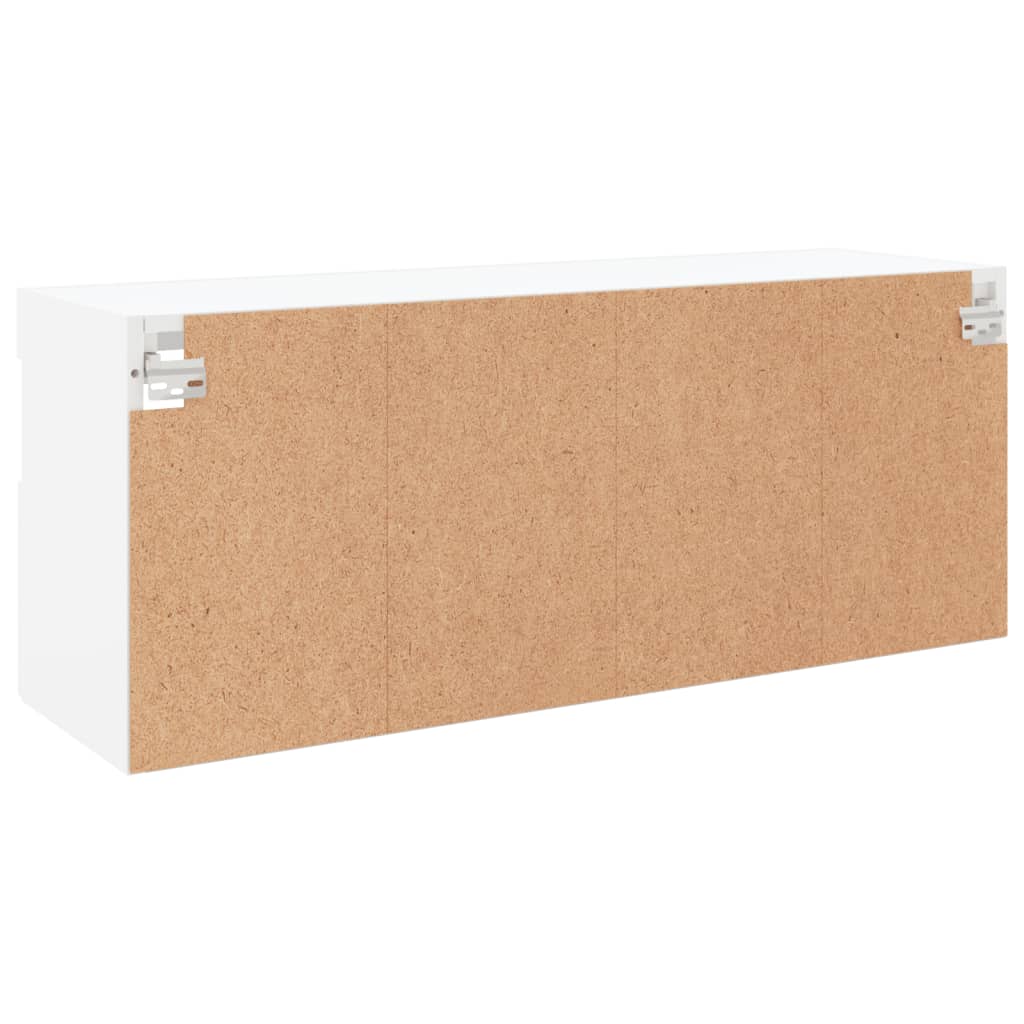 Zidni TV ormarić s LED svjetlima bijeli 100x30x40 cm
