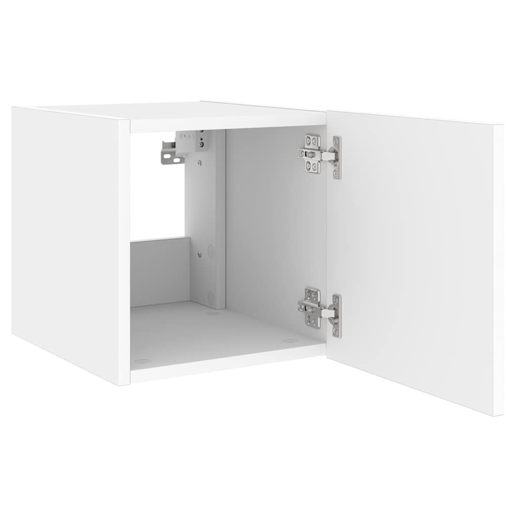 Zidni TV ormarić s LED svjetlima bijeli 30,5 x 35 x 30 cm