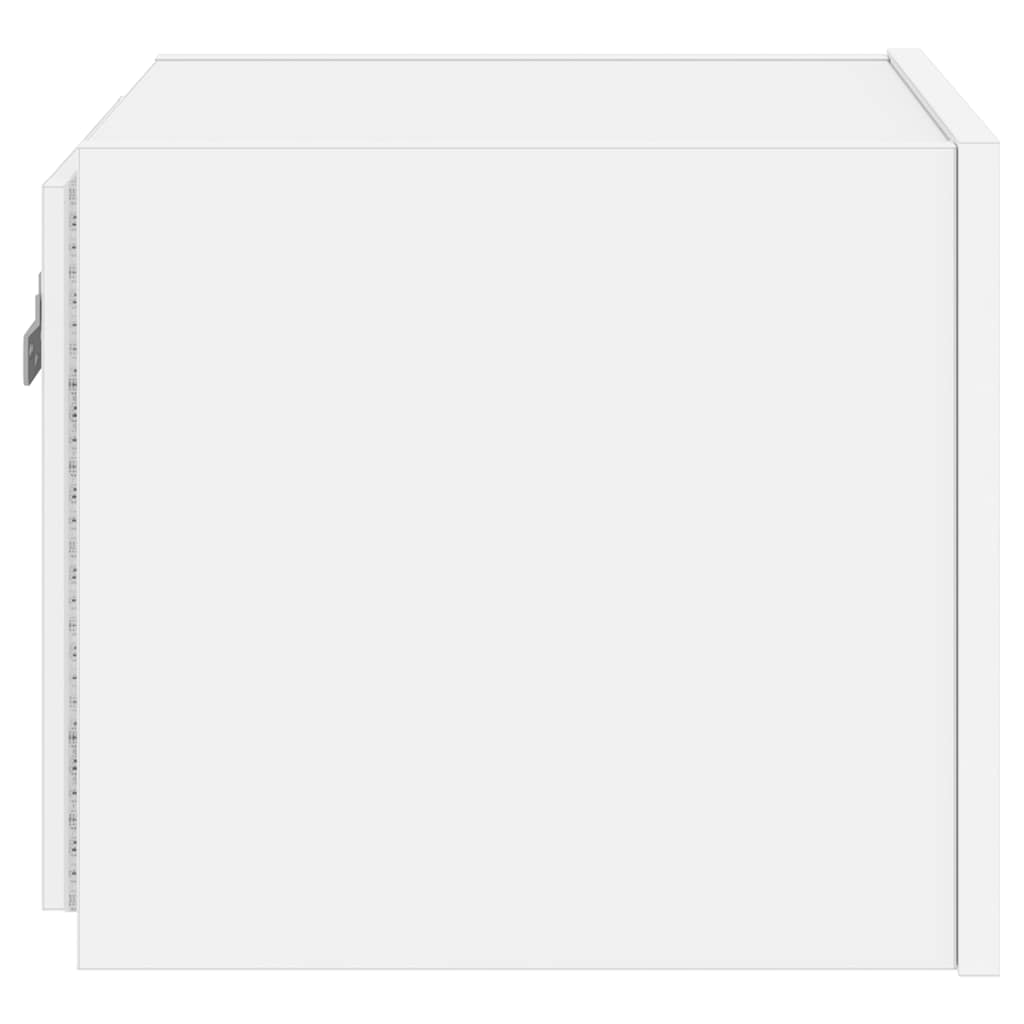 Zidni TV ormarić s LED svjetlima bijeli 30,5 x 35 x 30 cm