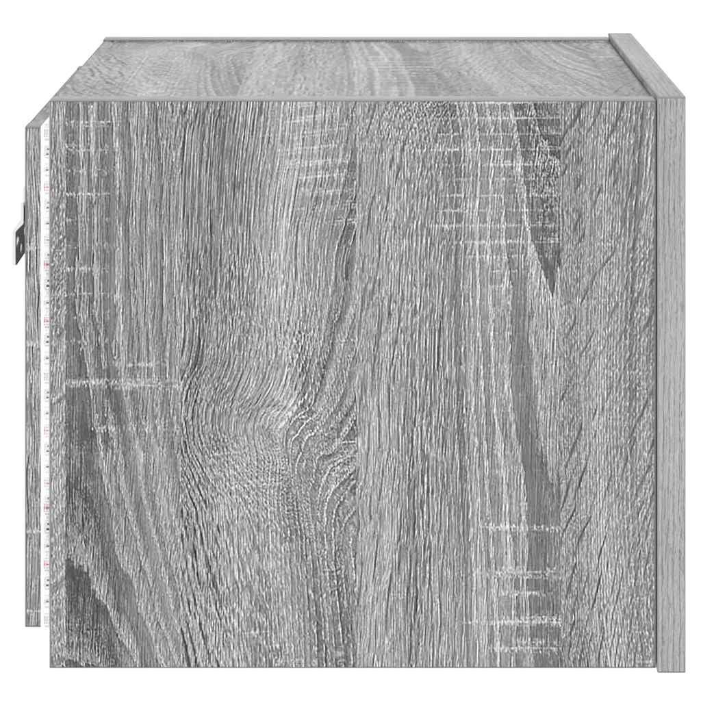 Zidni TV ormarić s LED svjetlima boja hrasta 30,5 x 35 x 30 cm