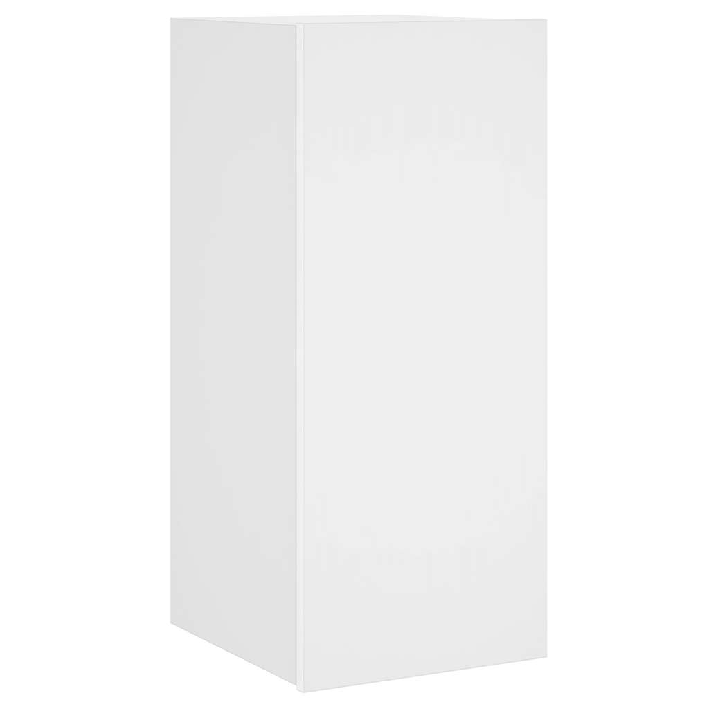Zidni TV ormarić s LED svjetlima bijeli 30,5 x 35 x 70 cm