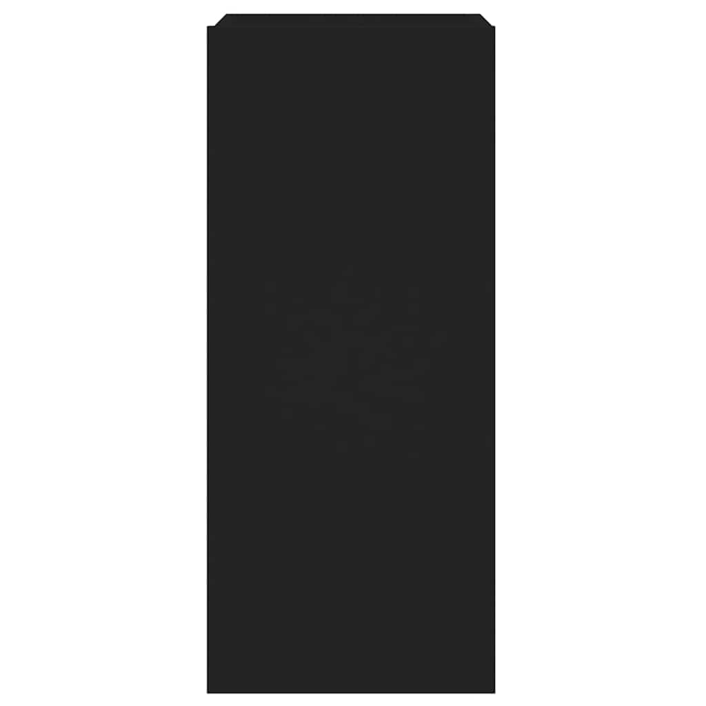 Zidni TV ormarić s LED svjetlima crni 30,5 x 35 x 70 cm