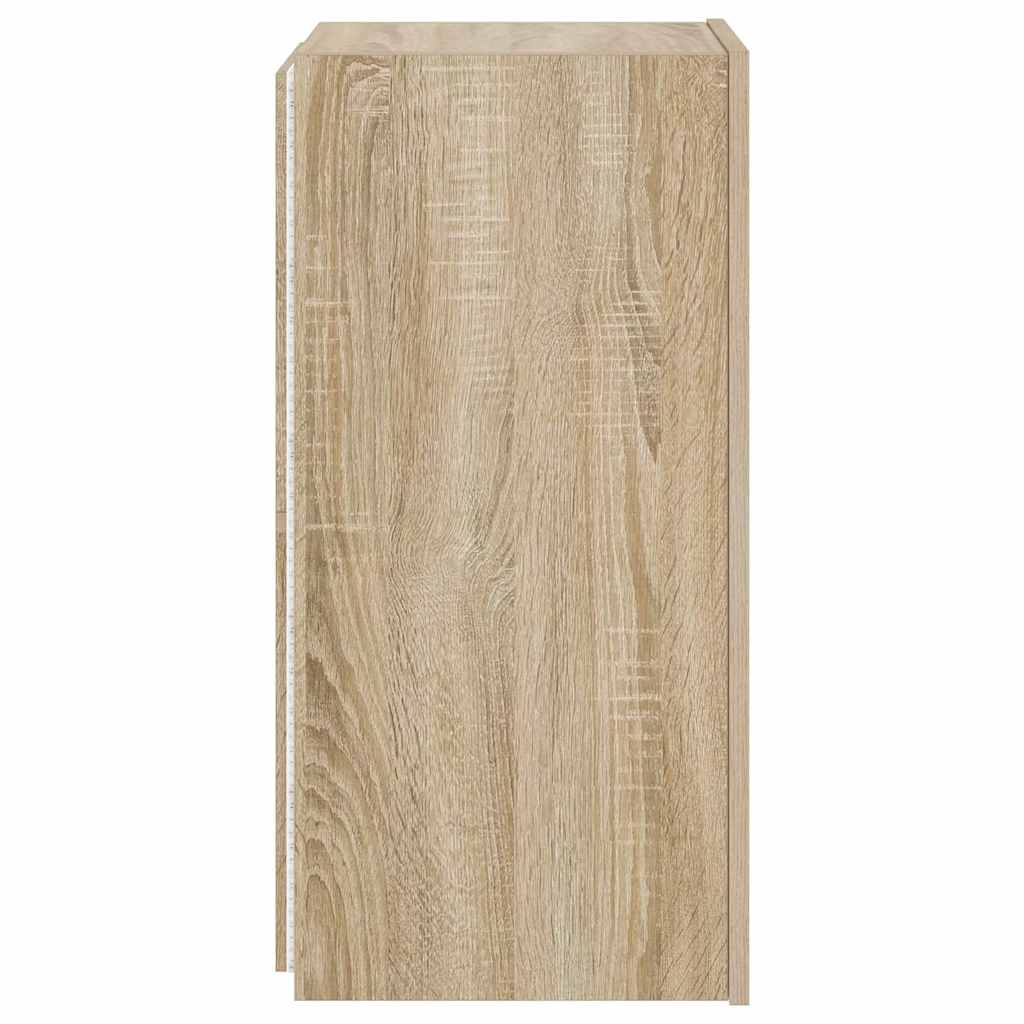 Zidni TV ormarić s LED svjetlima boja hrasta 30,5 x 35 x 70 cm