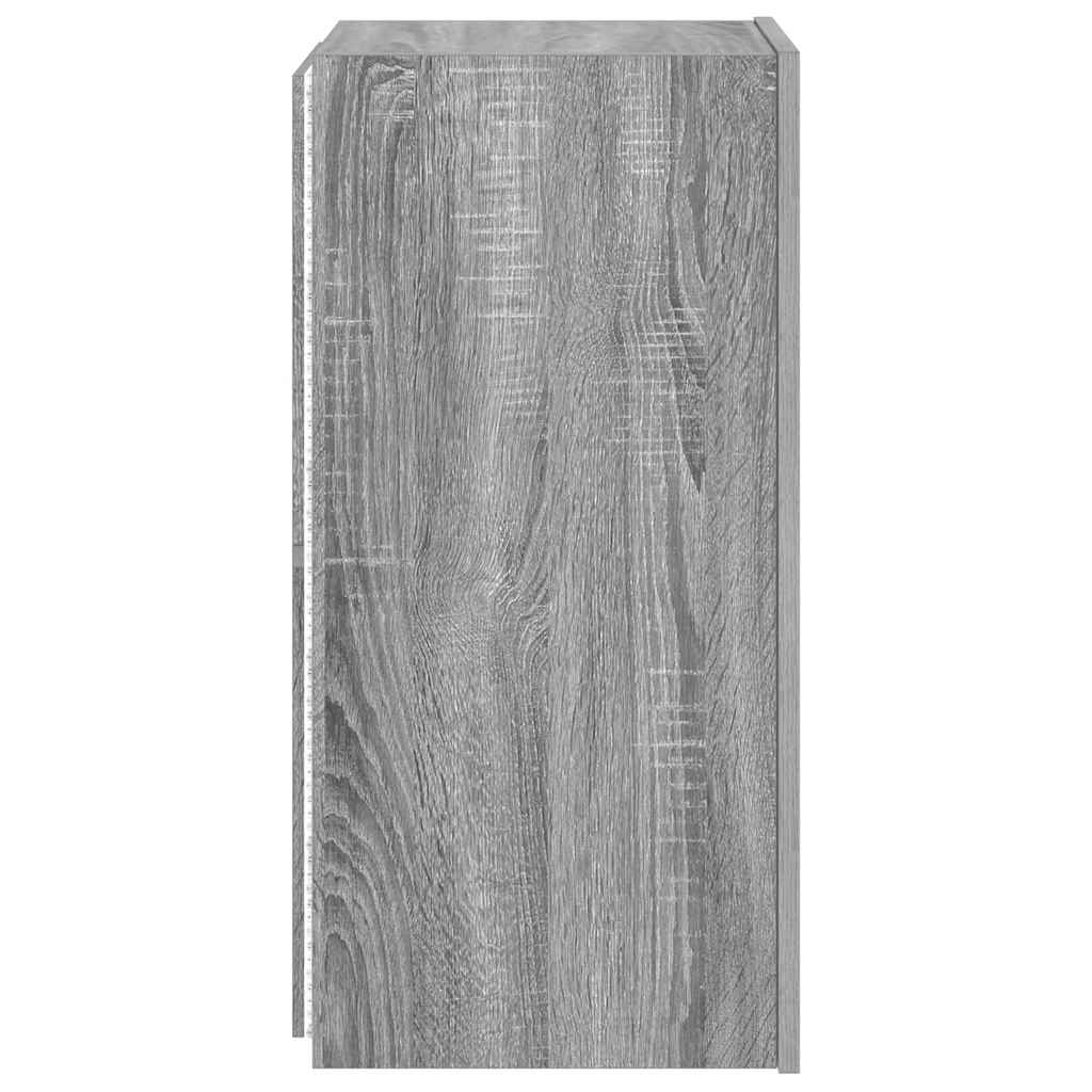Zidni TV ormarić s LED svjetlima boja hrasta 30,5 x 35 x 70 cm