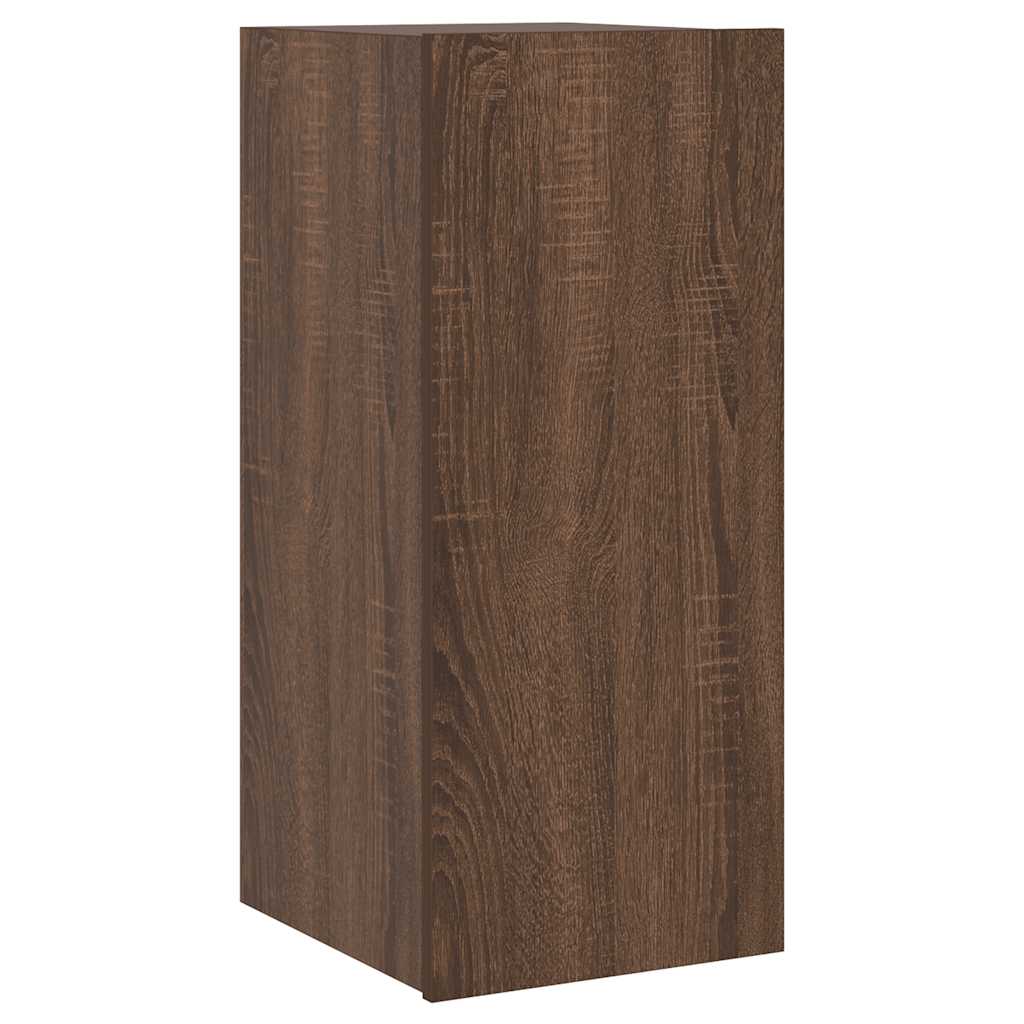 Zidni TV ormarić s LED svjetlima boja hrasta 30,5 x 35 x 70 cm