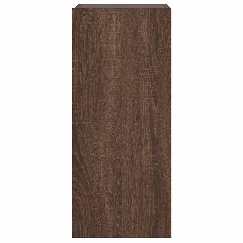 Zidni TV ormarić s LED svjetlima boja hrasta 30,5 x 35 x 70 cm