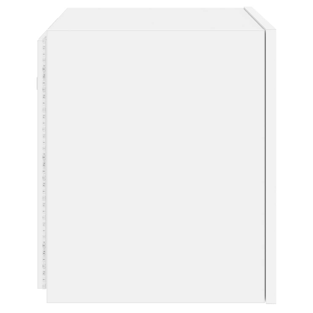 Zidni TV ormarići s LED svjetlima 2 kom bijeli 40,5x35x40 cm