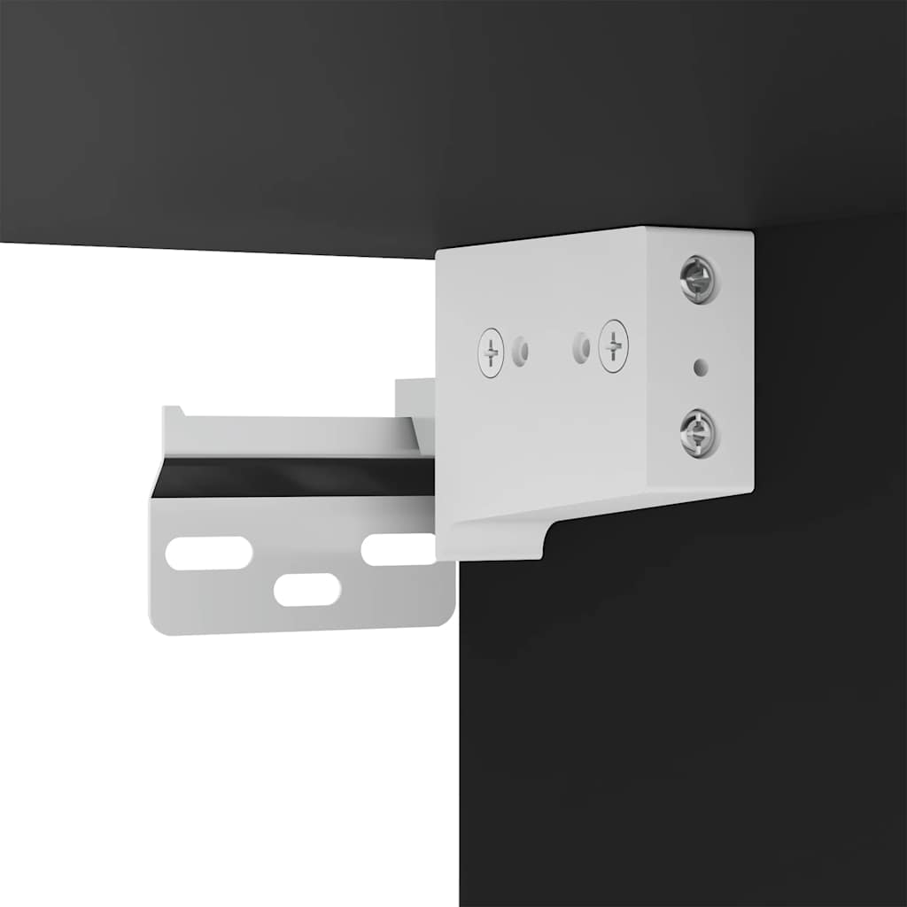 Zidni TV ormarići s LED svjetlima 2 kom crni 40,5 x 35 x 40 cm